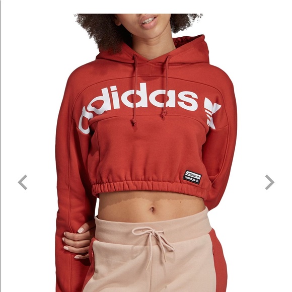 adidas cropped graphic hoodie